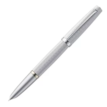 Stilou DIPLOMAT Viper, cu penita F/M, din otel inoxidabil - silver guilloche