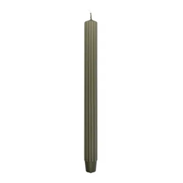 Lumanari cu dungi, pentru cina, 25 x 300mm, 4 buc/set, DONAU Home - kaki