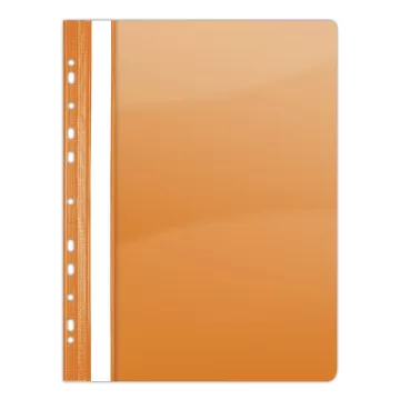 Dosar plastic PVC, cu sina si multiperforatii, 10 buc/set, DONAU - orange