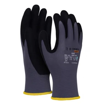 Manusi protectie DANAU, nitril, tesatura moale fara cusaturi, OEKO-TEX S 100, cat II - marimea 8