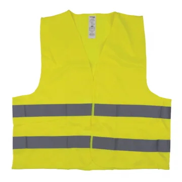 Vesta reflectorizanta DONAU, 100% polyester, cu arici, marimea XL - galbena
