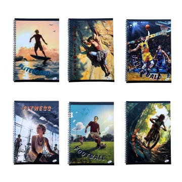 Caiet cu spirala, A4, 70 file, 70gsm, coperta carton 300gsm, design sports anime - dictando