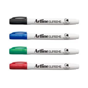 Marker pentru tabla de scris ARTLINE Supreme - Dry safe ink, varf rotund 1.5mm - 4 culori/set