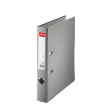Biblioraft Esselte Economy, PP, partial reciclat, FSC, A4, 50 mm, gri