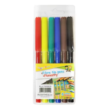 Carioca varf subtire, 6 culori/set, GIMBOO