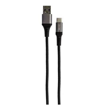 Cablu date GRIXX - USB-C to USB, impletit, lungime 1m - negru