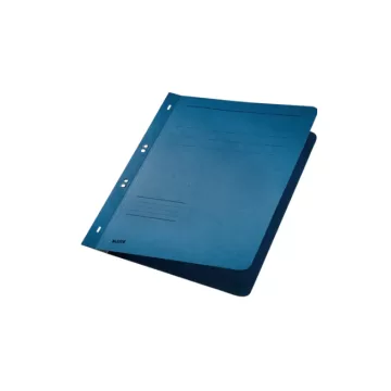 Dosar cu sina Leitz 1/1, carton, A4, cu capse, 170 coli, albastru