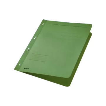 Dosar cu sina Leitz 1/1, carton, A4, cu capse, 170 coli, verde