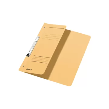 Dosar cu sina Leitz 1/2, carton, A4, incopciat, 170 coli, kraft