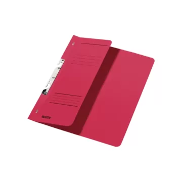 Dosar cu sina Leitz 1/2, carton, A4, incopciat, 170 coli, rosu