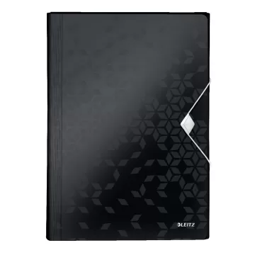 Mapa tip proiect LEITZ WOW, PP, A4, 250 coli, negru