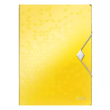 Mapa cu elastic LEITZ WOW, PP, A4, 150 coli, galben