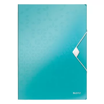 Mapa cu elastic LEITZ WOW, PP, A4, 150 coli, turcoaz