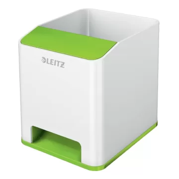 Suport instrumente de scris LEITZ WOW, PS, cu amplificare sunet, culori duale, alb-verde