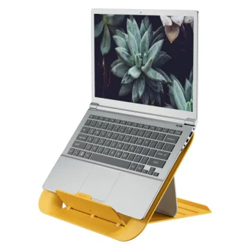 Suport ergonomic LEITZ Ergo Cosy, pentru laptop, ajustabil, galben chihlimbar