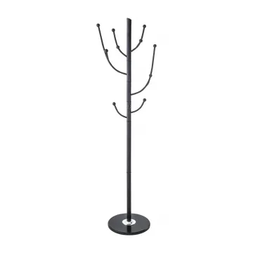 Cuier metalic 11 agatatori, baza din marmura, Office Products Helsinki - negru
