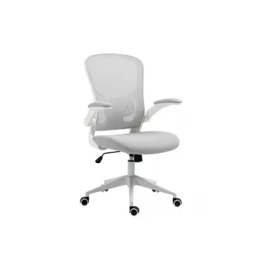 Scaun de birou, brate plastic, rotile, mesh textil/stofa, Office Products Chios - gri