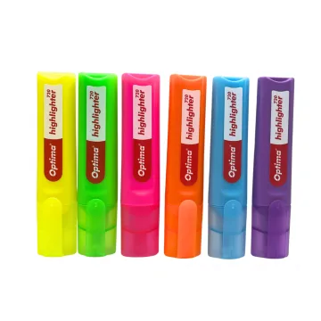 Textmarker varf lat 1-4mm, Optima 720 - 6 culori/set