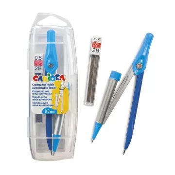 Set compas cu creion 0,5 mm Carioca + mina