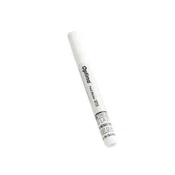 Marker cu vopsea Optima Paint 3713, varf rotund 2.0mm, grosime scriere 1-2mm - alb