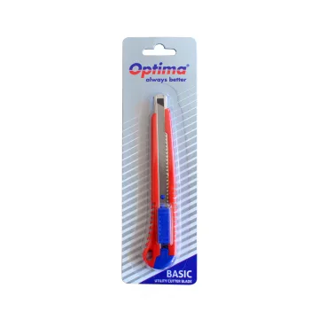Cutter Optima Basic, lama 9mm SK7, sina metalica, ABS