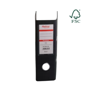 Biblioraft A5, plastifiat PP/PP, 75 mm, Optima Premium - negru