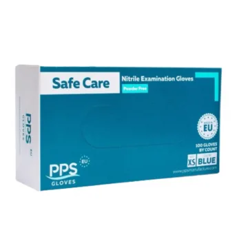Manusi nitril PPS, unica folosinta, 100 buc/cutie - albastre - marime XS