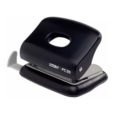 Perforator plastic Rapid FC20, 20 de coli, cutie, negru