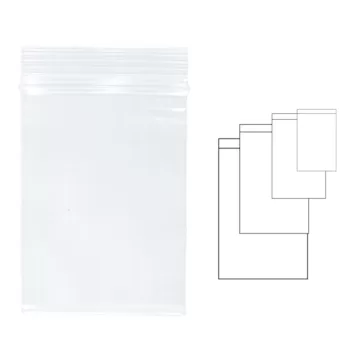 Pungi plastic cu fermoar pentru sigilare, 40 x 60 mm, 100 buc/set, KANGARO - transparente