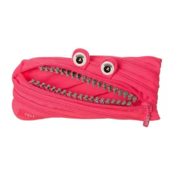 Penar cu fermoar, ZIPIT Grillz Monster - roz cu dinti argintii