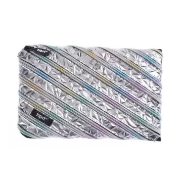 Penar cu fermoar, ZIPIT Metallic Jumbo - gri