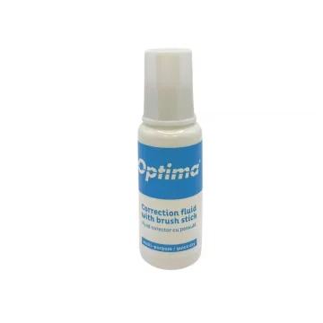 Fluid corector Optima, 10ml, cu pensula, pe baza de solvent (garantie 3 ani)