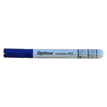 Marker cu vopsea Optima Paint 3713, varf rotund 2.0mm, grosime scriere 1-2mm - albastru
