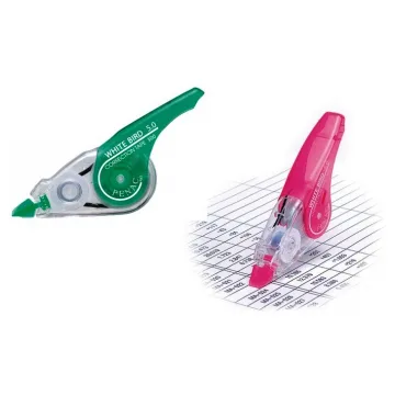Dispenser cu banda corectoare PENAC White Bird, 5mm x 8m - capac culori asortate
