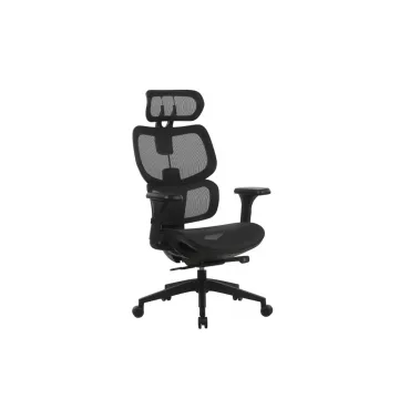 Scaun de birou, brate plastic, rotile, mesh textil, Office Products Hydra - negru
