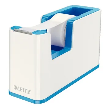 Dispenser banda adeziva LEITZ WOW, PS, banda inclusa, culori duale, alb-albastru