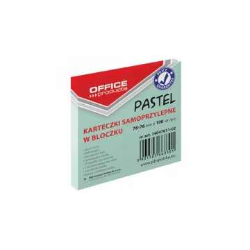 Notes autoadeziv 76 x 76 mm, 100buc/set, Office Products - verde pastel