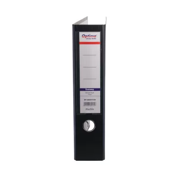 Biblioraft A4, margine metalica, 75mm, Optima Economy - marmorat