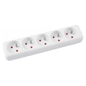 Prelungitor cu 5 prize, cablu 3 metri, Office Products - alb