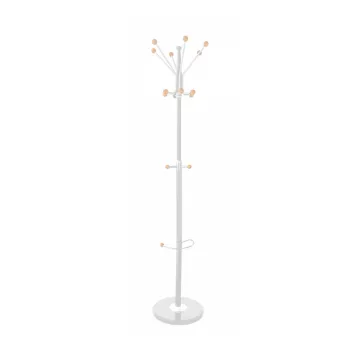 Cuier metalic 14 agatatori, baza din marmura, suport umbrele, Office Products Gotteborg - argintiu