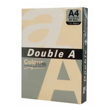 Hartie color pentru copiator A4, 80gsm, 25coli/top, Double A - gold intens