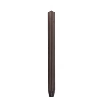 Lumanari cu dungi, pentru cina, 25 x 300mm, 4 buc/set, DONAU Home - maro
