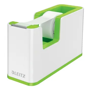 Dispenser banda adeziva LEITZ WOW, PS, banda inclusa, culori duale, alb-verde